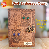 Leather Journal - Owl Embossed Design