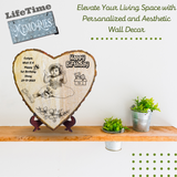 Customised Heart Shaped Wooden Slices with Natural Bark (Chaal)