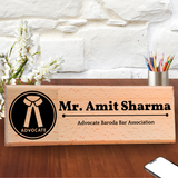 Solid Wood Engraved Name Plates