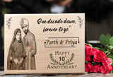 Custom Engraved Wooden Plaque - Cherish Memories Forever (Design 9)