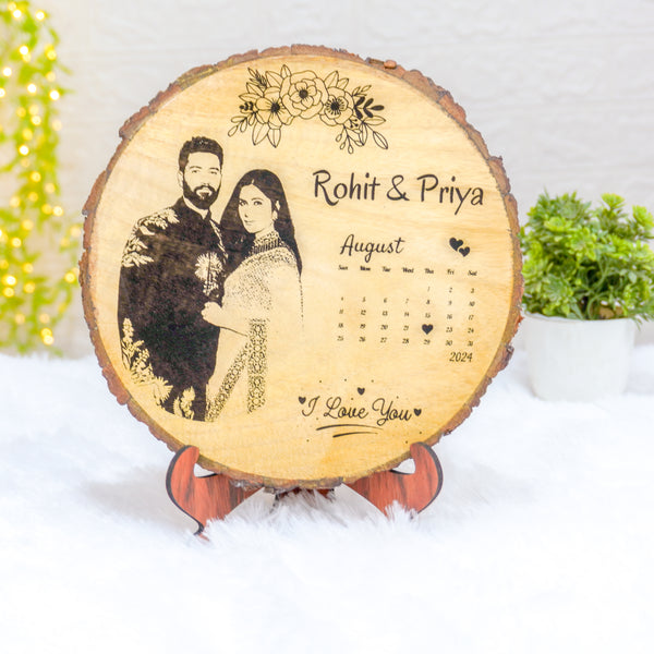 Personalised Wooden Slice - Best Gift Given from the Heart (Design 1)